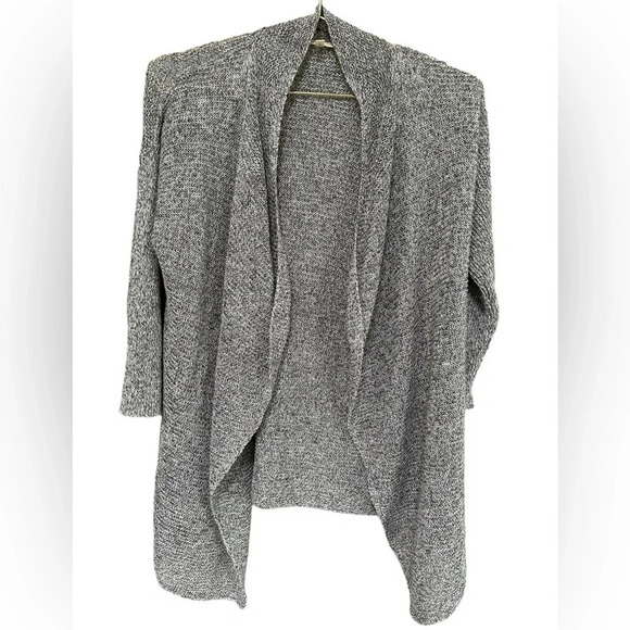 Eileen Fisher | Open Knit Lightweight 100% Linen Cardigan Sweater, Size L - Picture 1 of 6